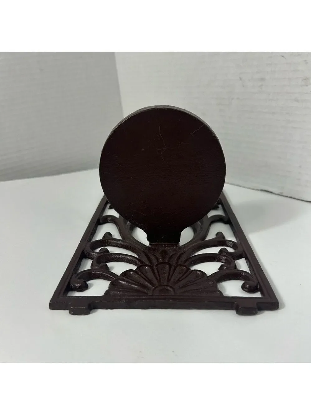 Cast Iron Wall Candle Holder French Country Brown Heavy